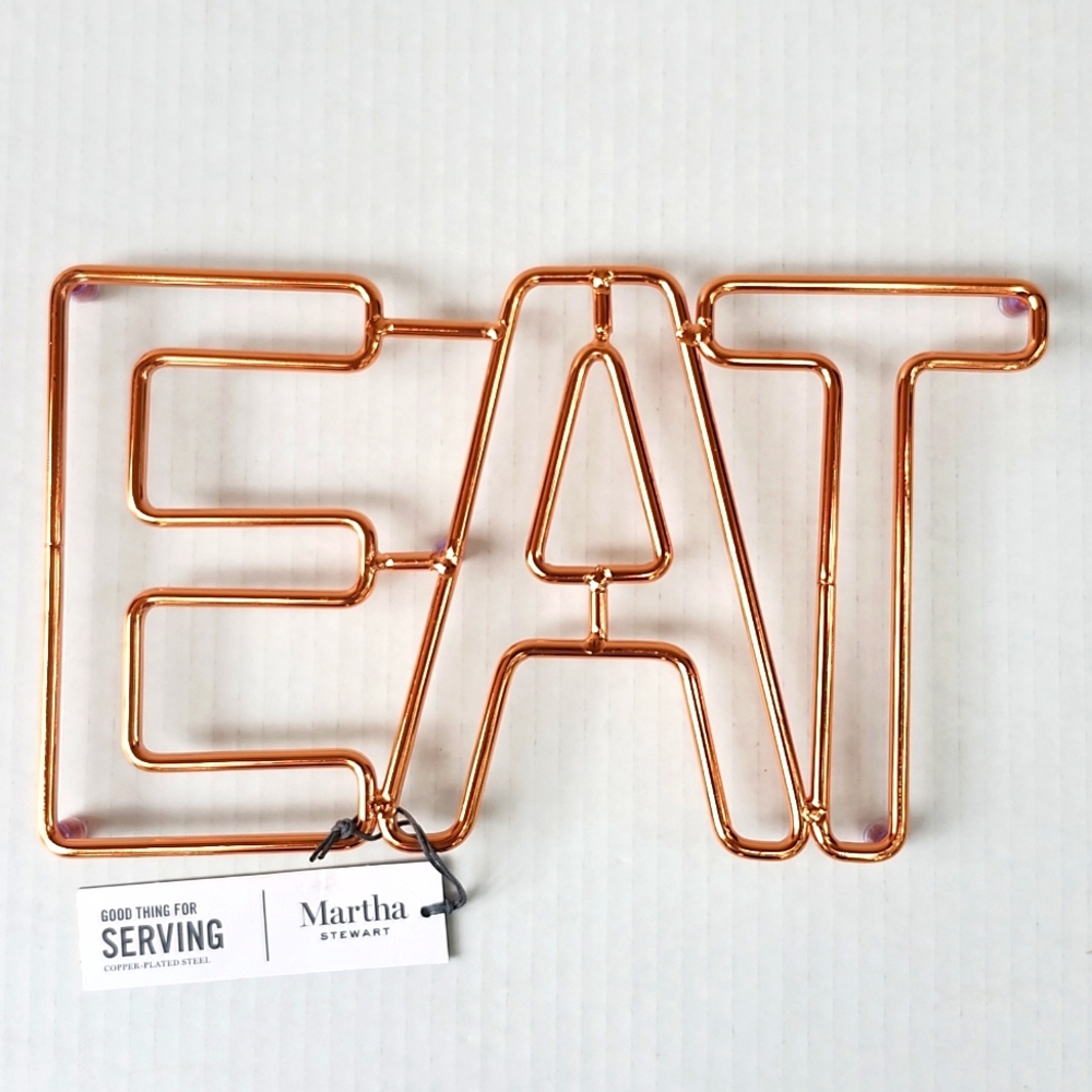 Martha Stewart Copper-Tone "EAT" Wall Accent
